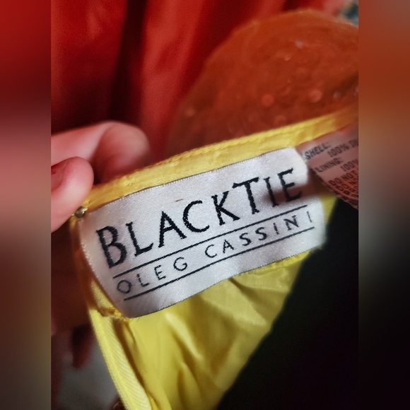 Vintage 80s Yellow Silk Beaded Sequin Sheath Cocktail Midi Dress sz M/L - Picture 8 of 9